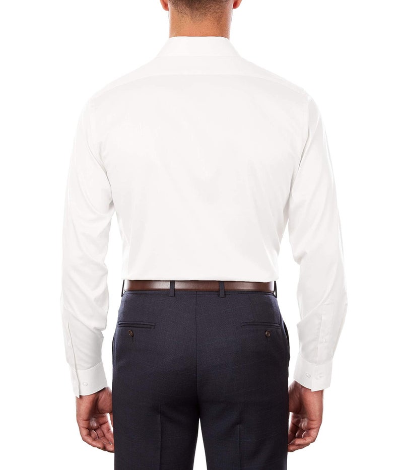 Van Heusen men's Regular Fit Flex Collar Stretch Solid Dress Shirt, White, 18.5 Neck 36 -37 Sleeve XX-Large US - Image 2